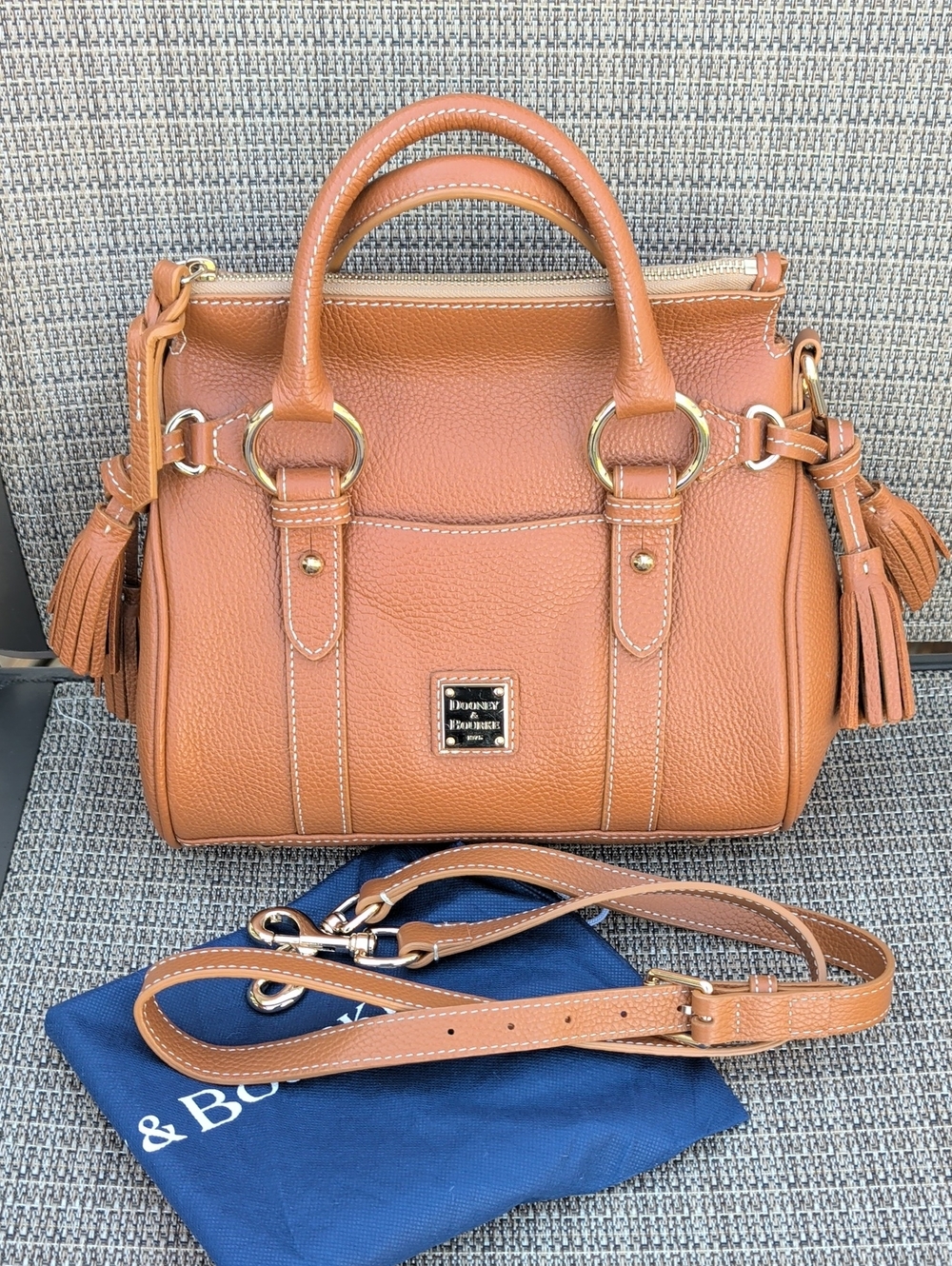 Dooney & Bourke Lucca Leather Satchel With Pocket NWOT
